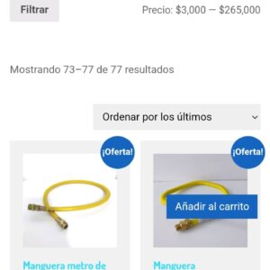 manguera plastica para conexion de gas